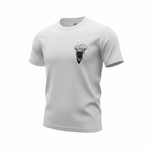 Crooks & Castles White Tee with Black Graphic